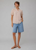 Short Sleeve Seersucker Blouse by MILOS at Andrews
