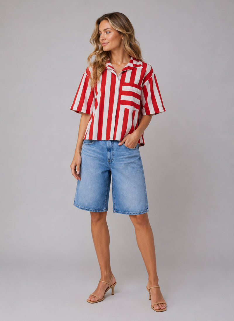 Short Sleeve Striped Shirt by MAMOUCHKA PARIS at Andrews