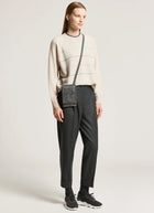 Silk Cashmere Stripe Crew Sweater