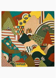 Landscape Silk Twill Scarf