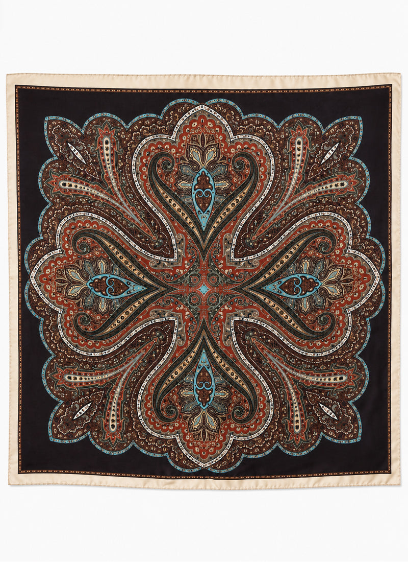 Barbieri Mandela Flower Silk Twill Scarf