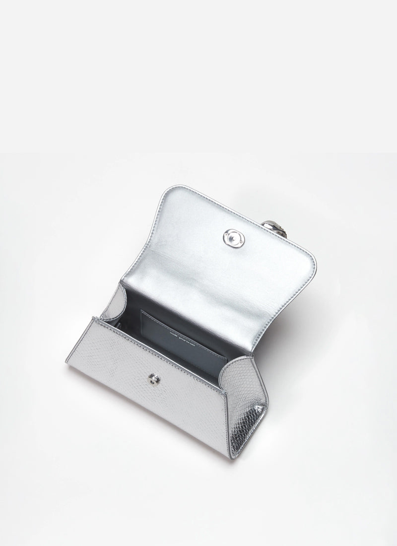 Self-Portrait Python Diamanté Mini Shoulder Bag