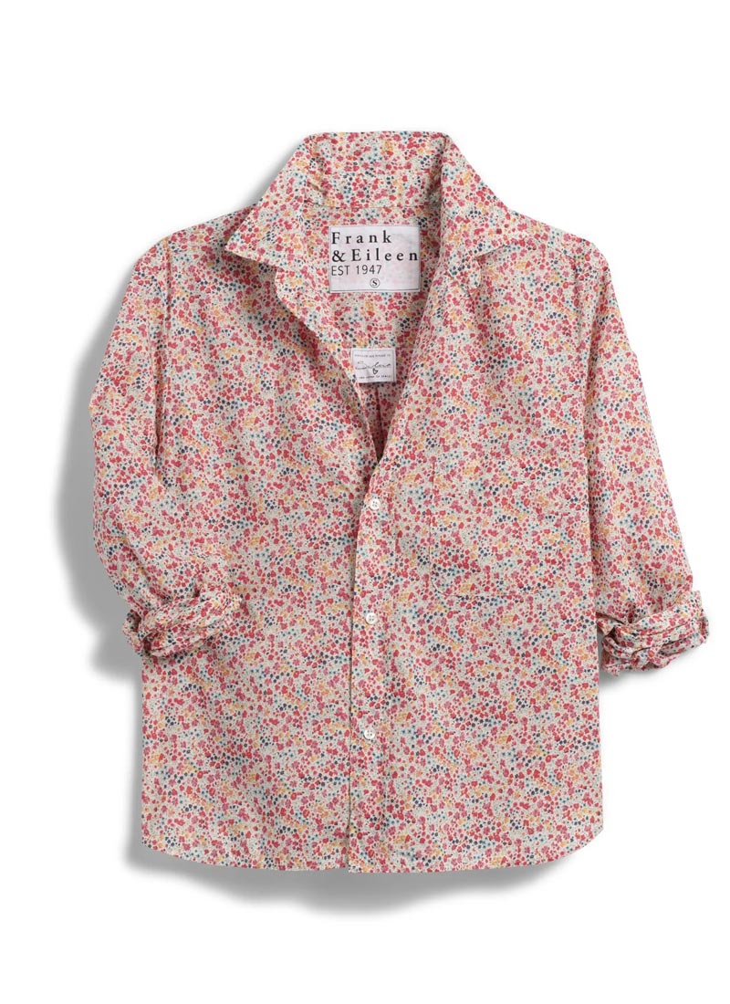 Frank & Eileen Silvio Red and Yellow Floral Shirt