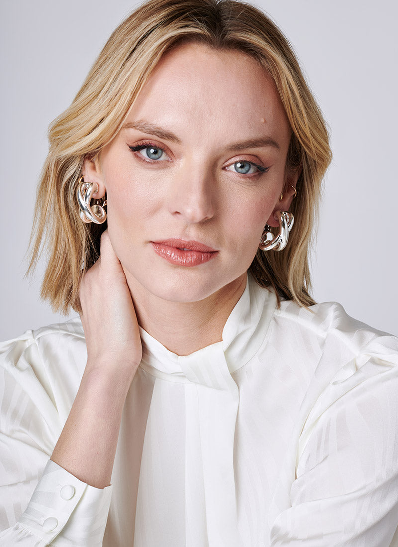 Simon Sebbag Designs "X" Clip Earrings