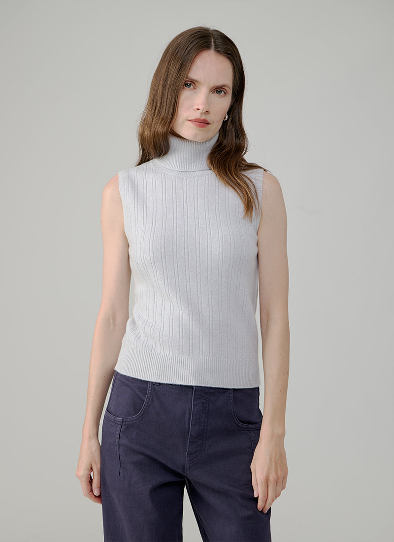  Sleeveless Turtleneck Sweater by Eleventy at Andrews 