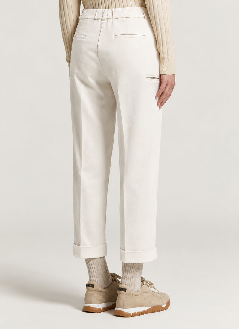 Slim Cotton Silk Tencel Gabardine Pant