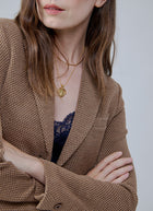 Slim Fit 2 Button Honeycomb Blazer