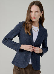 Slim Fit 2 Button Honeycomb Blazer