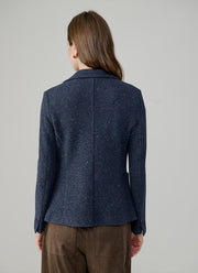 Slim Fit 2 Button Honeycomb Blazer