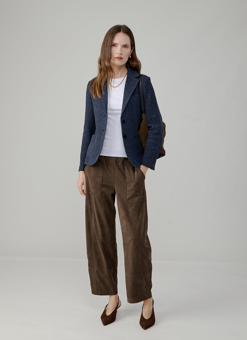 Slim Fit 2 Button Honeycomb Blazer