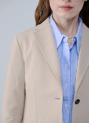 Slim Fit Light Fleece 2 Button Blazer
