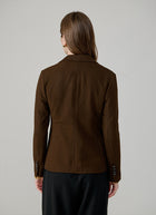 Slim Fit Light Fleece 2 Button Blazer