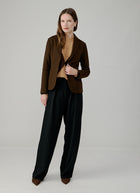 Slim Fit Light Fleece 2 Button Blazer