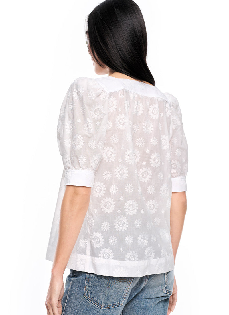 Smythe Cropped Square Neck Blouse