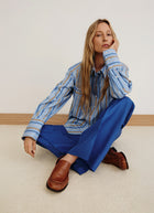 Smythe Wide Leg Pintuck Trouser