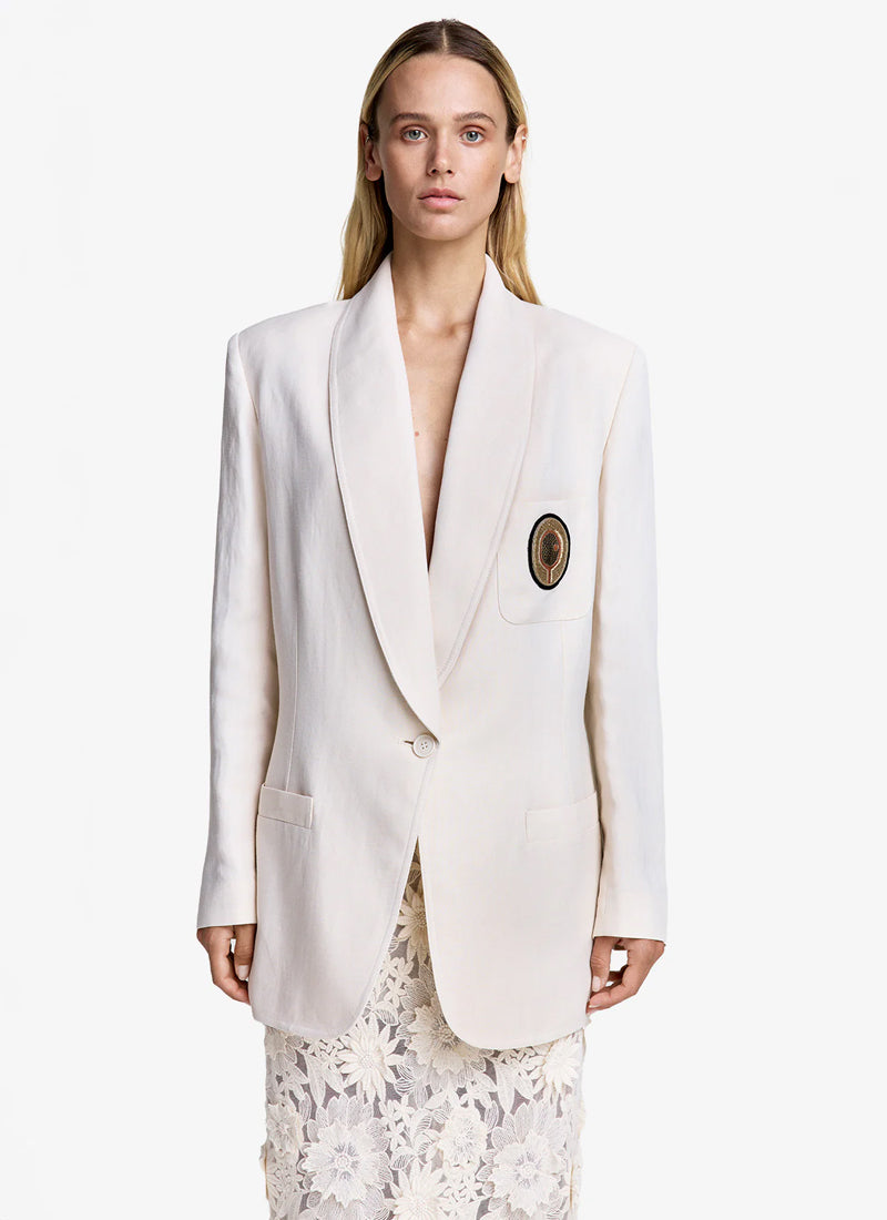 Smythe Shawl Collar Oversized Blazer