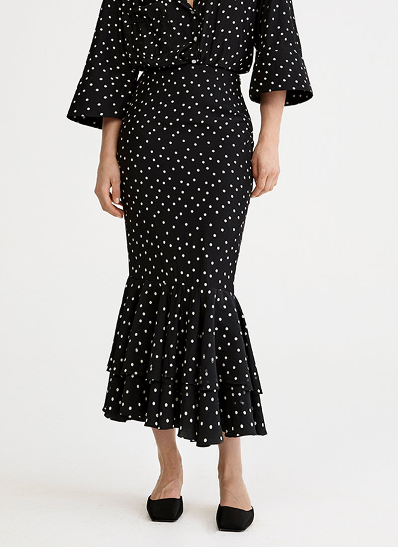 Smythe Tiered Midi Skirt