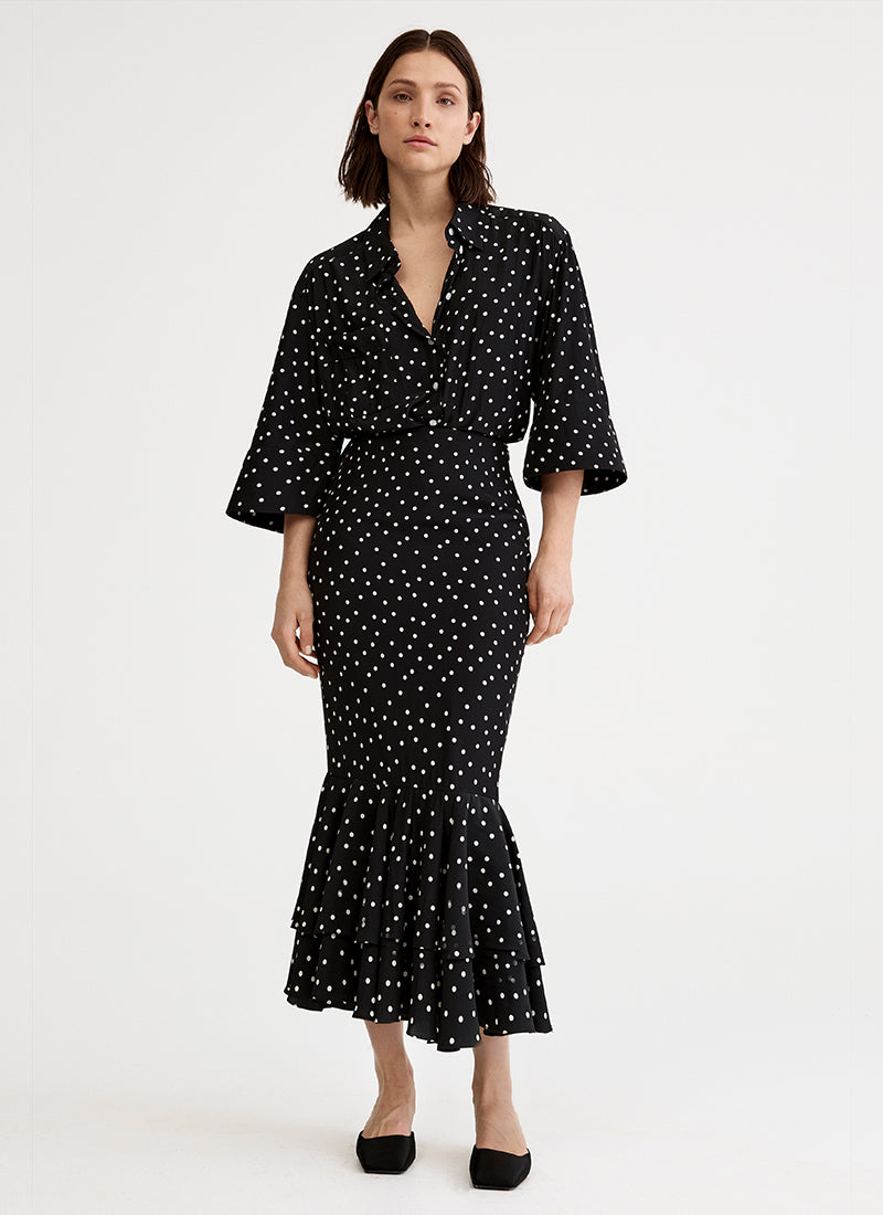 Smythe Tiered Midi Skirt