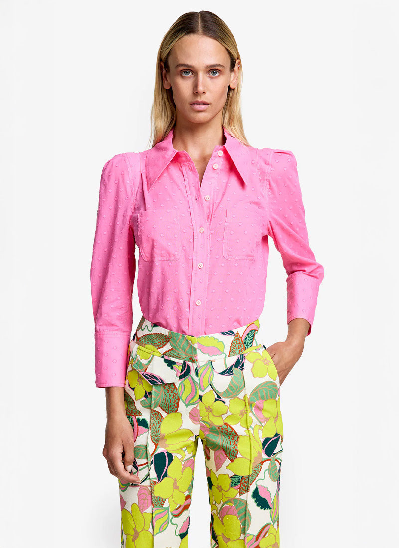 Smythe Crop Sleeve Box Pleat Shirt