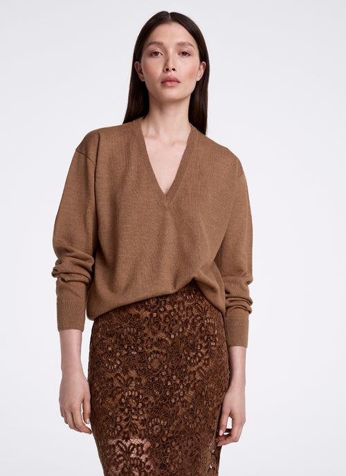 Smythe Boyfriend V Neck Sweater