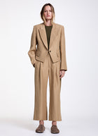 Smythe Tux Stripe Crop Pleated Trouser