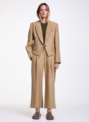 Smythe Tux Stripe Crop Pleated Trouser
