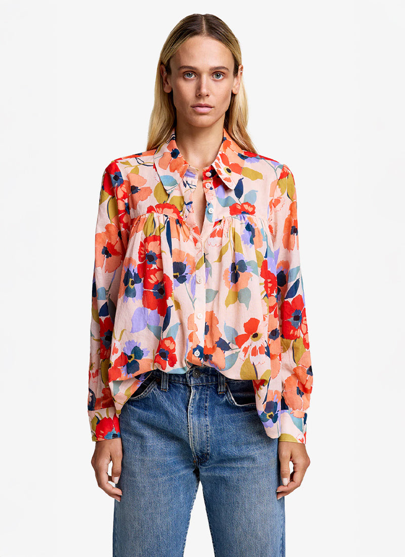 Smythe Classic Shirred Blouse