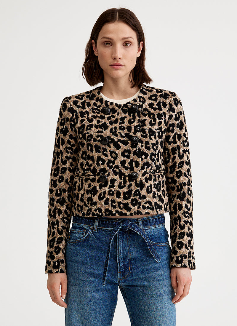Smythe Collarless Double Breasted Mini Jacket