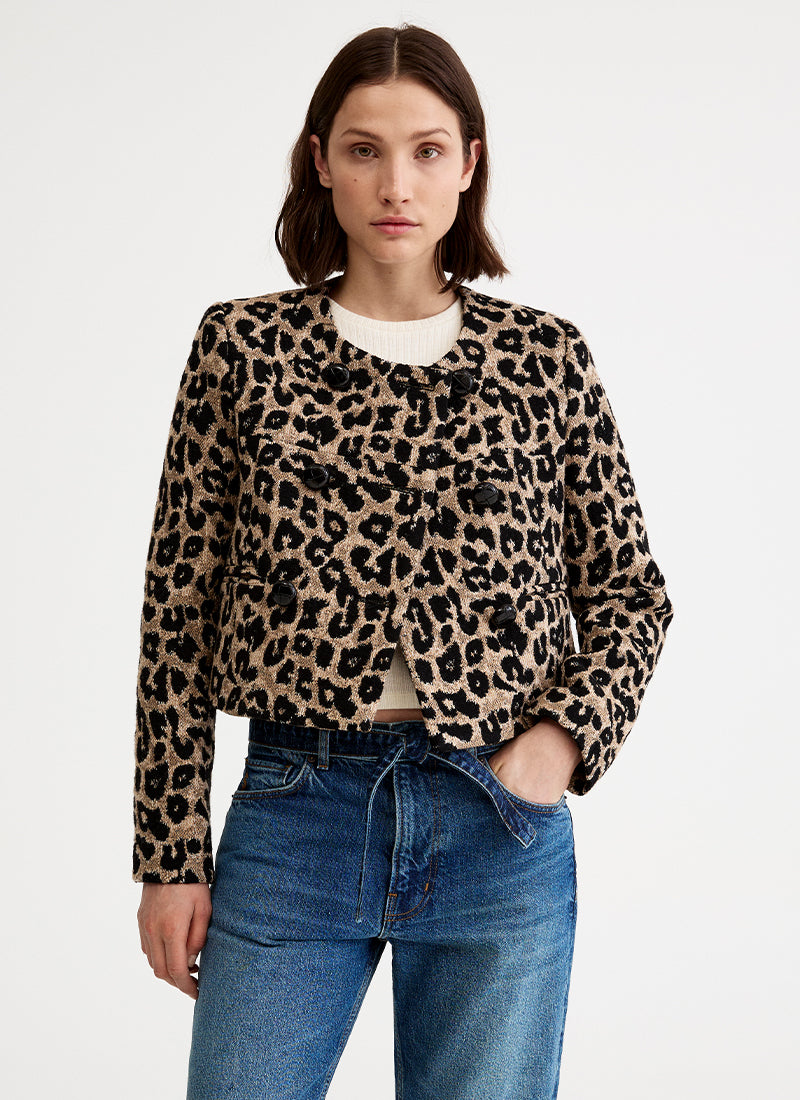 Smythe Collarless Double Breasted Mini Jacket