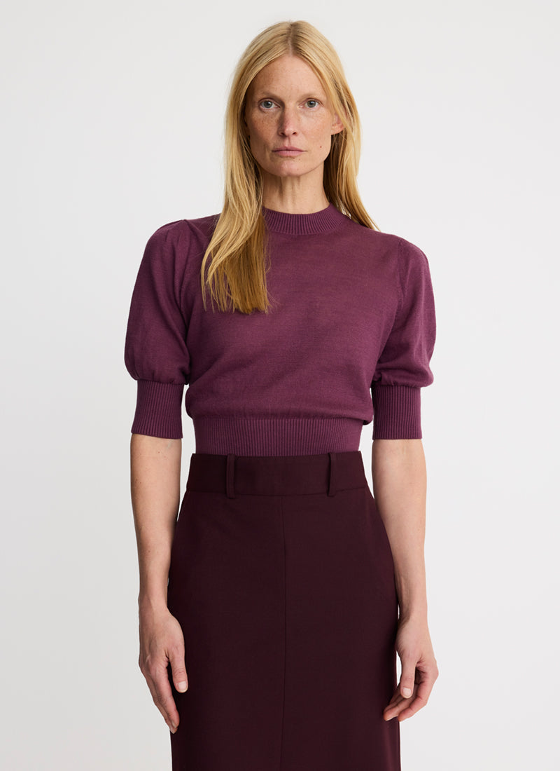  Cropped Pouf Sleeve Sweater by Smythe at Andrews 