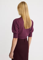 Smythe Cropped Pouf Sleeve Sweater