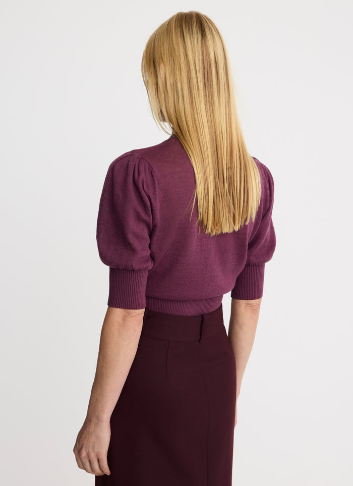  Cropped Pouf Sleeve Sweater by Smythe at Andrews 