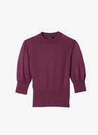 Smythe Cropped Pouf Sleeve Sweater