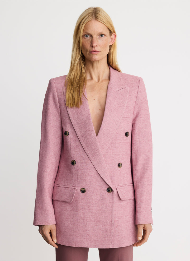 Double Breasted Peaked Lapel Blazer by Smythe
