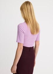 Smythe Elbow Sleeve Knit Crewneck Top