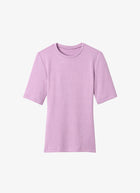 Smythe Elbow Sleeve Knit Crewneck Top