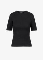 Smythe Elbow Sleeve Knit Crewneck Top