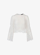Smythe Embroidered Bell Sleeve Blouse