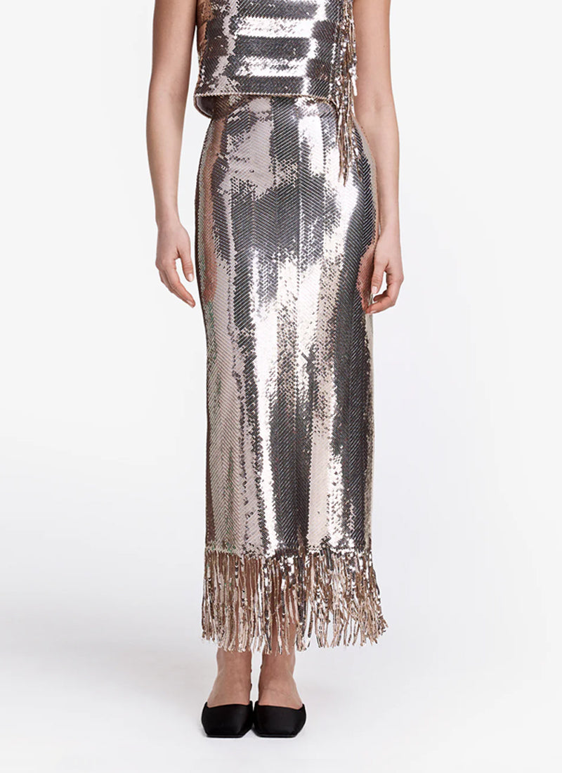 High Waisted Sequin Skirt by Smythe at Andrews