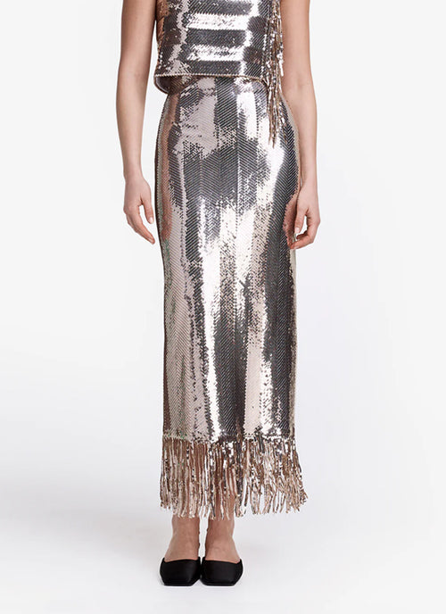 High Waisted Sequin Skirt by Smythe at Andrews