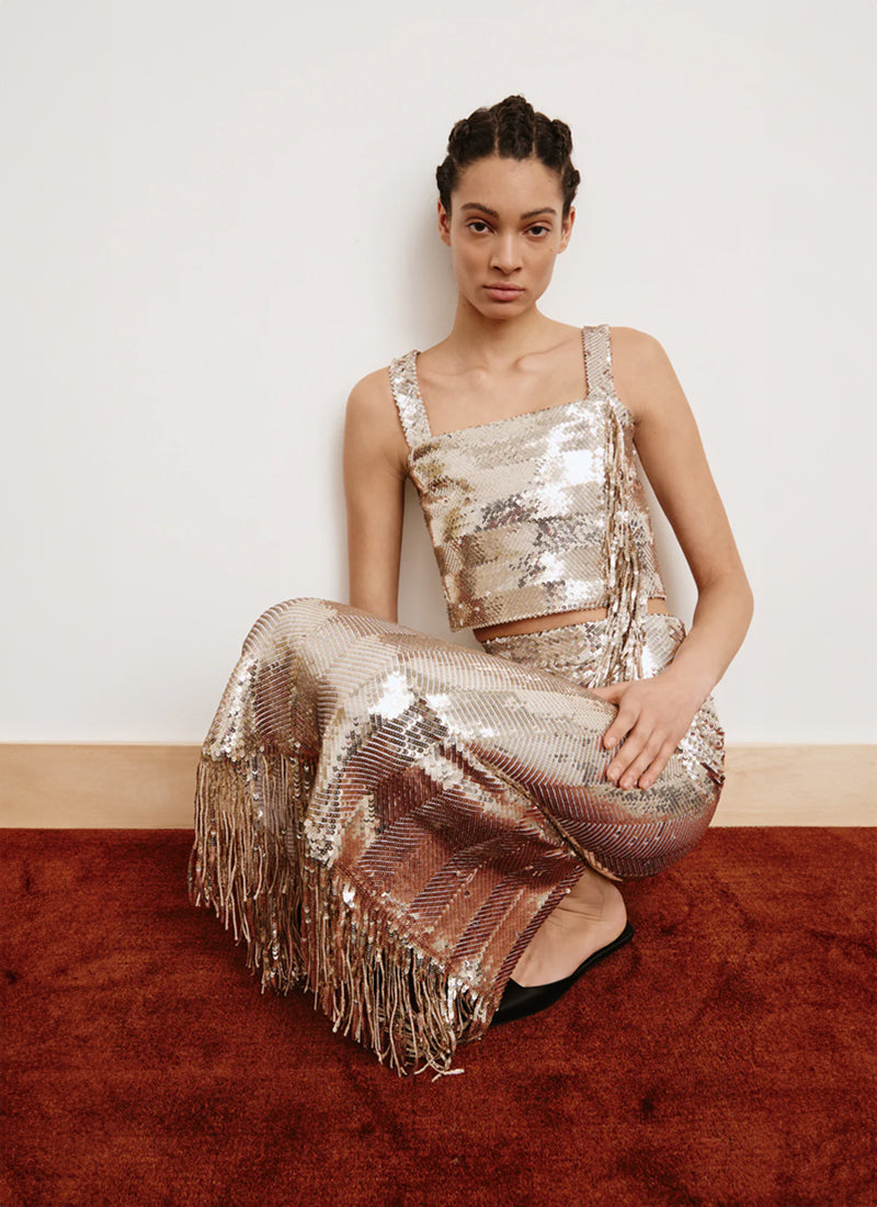 High Waisted Sequin Skirt by Smythe at Andrews