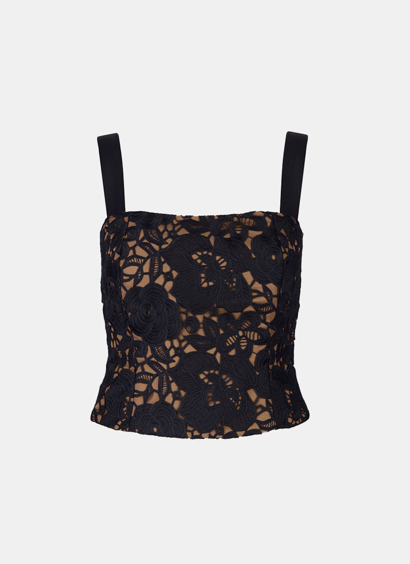  Lace Bustier Detachable Strap Top by Smythe at Andrews 