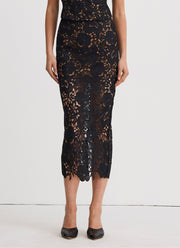 Smythe Lace Pencil Skirt