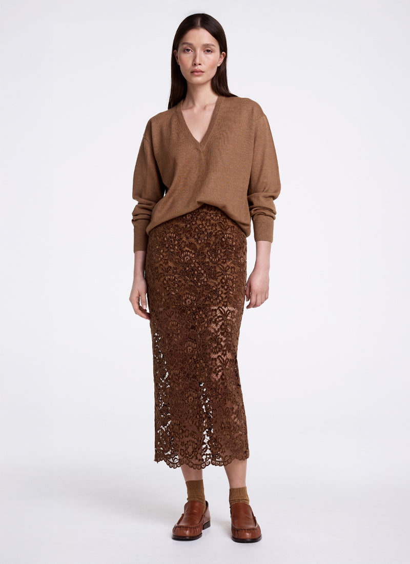 Smythe Lace Pencil Skirt
