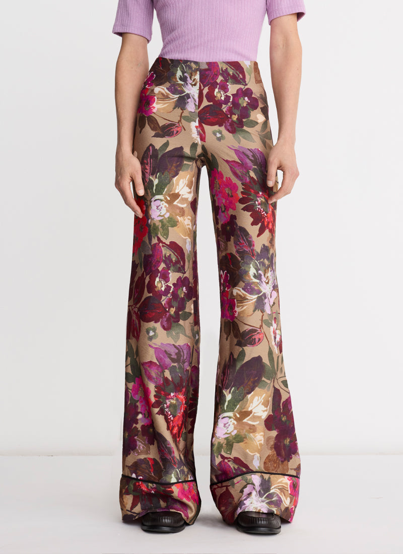 Piped Side-zip Palazzo Pant by Smythe