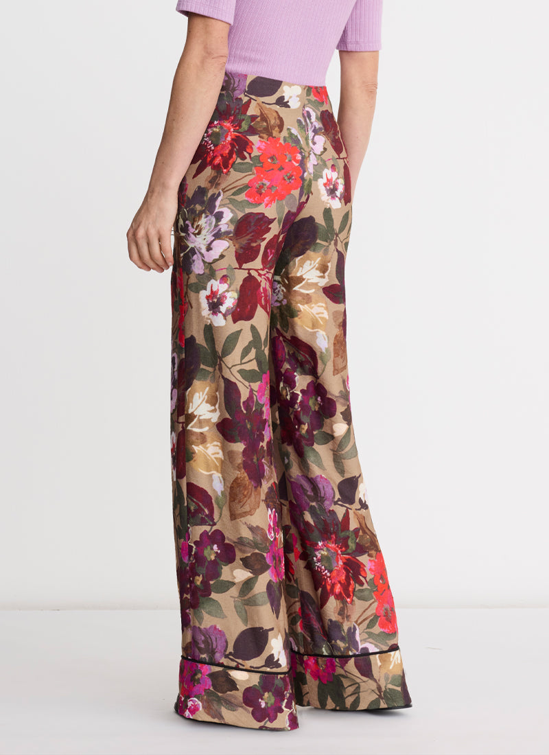 Piped Side-zip Palazzo Pant by Smythe