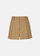 Smythe Mid Rise Pleated Shorts