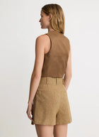 Smythe Mid Rise Pleated Shorts