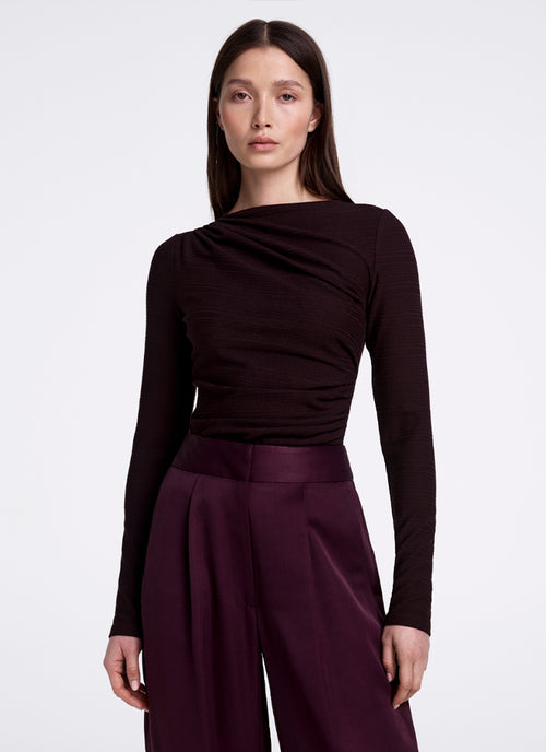 Smythe Ruched Knit Top