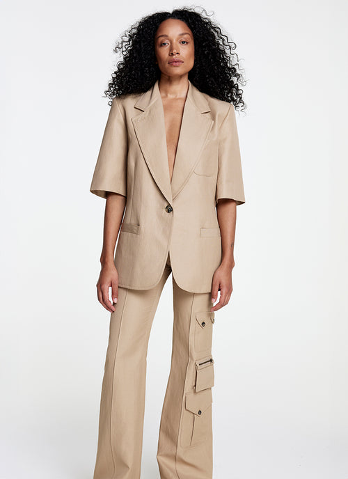 Smythe Short Sleeve Oversized Blazer